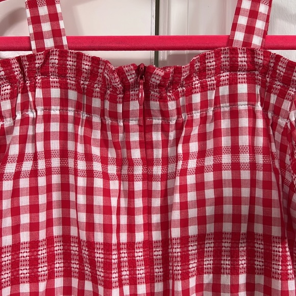 Tartine et Chocolat Girls Red Gingham Romper - Size 6 - Picture 3 of 5